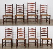 SET OF 8 SHAKER STYLE LADDERBA