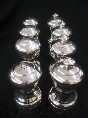 Set of 8 Sterling Silver Salt &