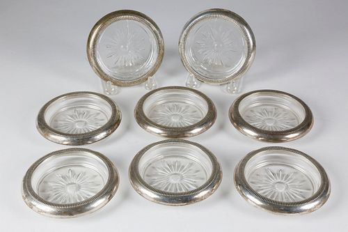 SET OF 8 STERLING SILVER AND