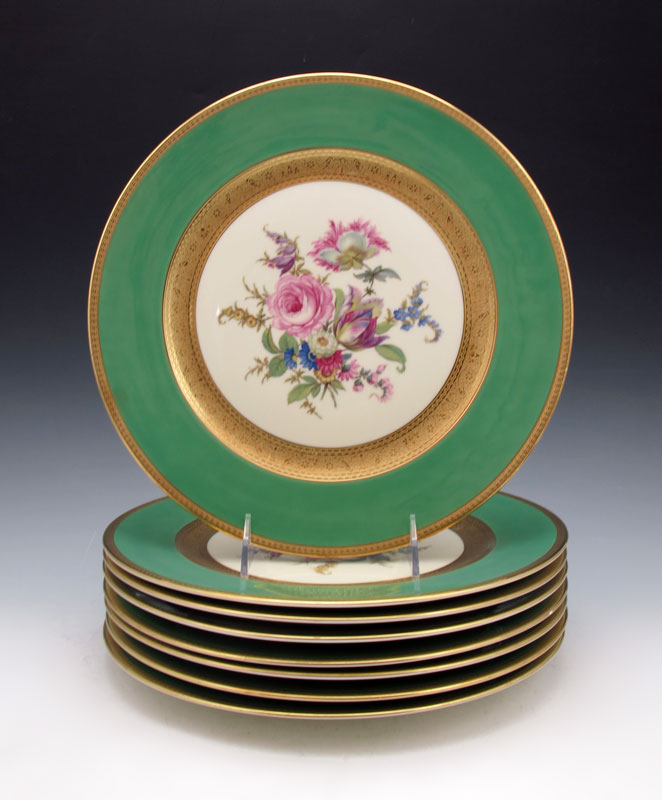 SET OF 8 THOMAS BAVARIA GOLD RIM