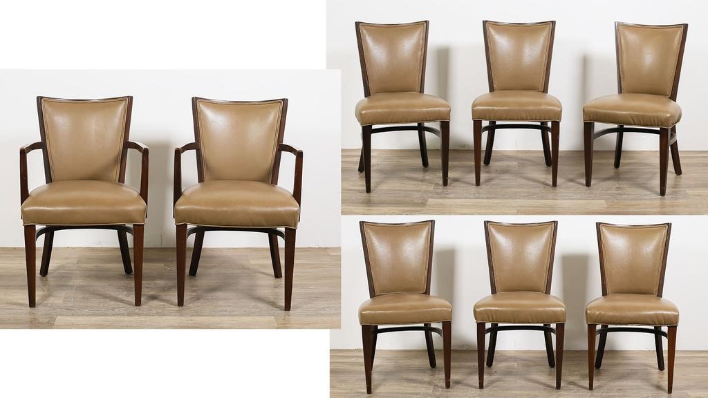 SET OF 8 THONET ART DECO DINING