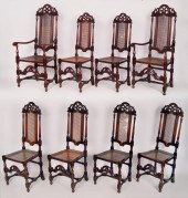 SET OF 8 WILLIAM & MARY STYLE