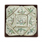 (SET OF 9) CHINESE FAMILLE ROS