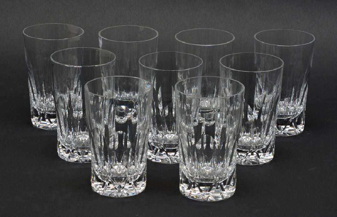 SET OF 9 ENGLISH TUDOR CRYSTAL HIGH