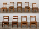 SET OF 9 OAK CHILDREN'S SCHOOL