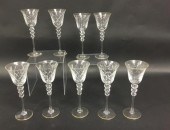 SET OF 9 SAINT LOUIS CRYSTAL W