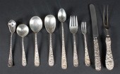 Set of American repousse sterl