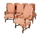 SET OF BAROQUE-STYLE WALNUT DI