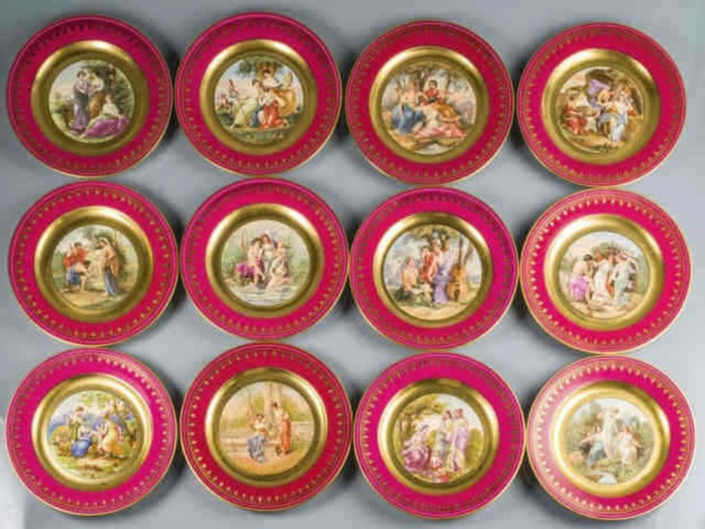 SET OF BERLIN PORCELAIN CABINET