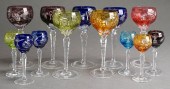 SET OF BOHEMIAN COLOR-TO-CLEAR