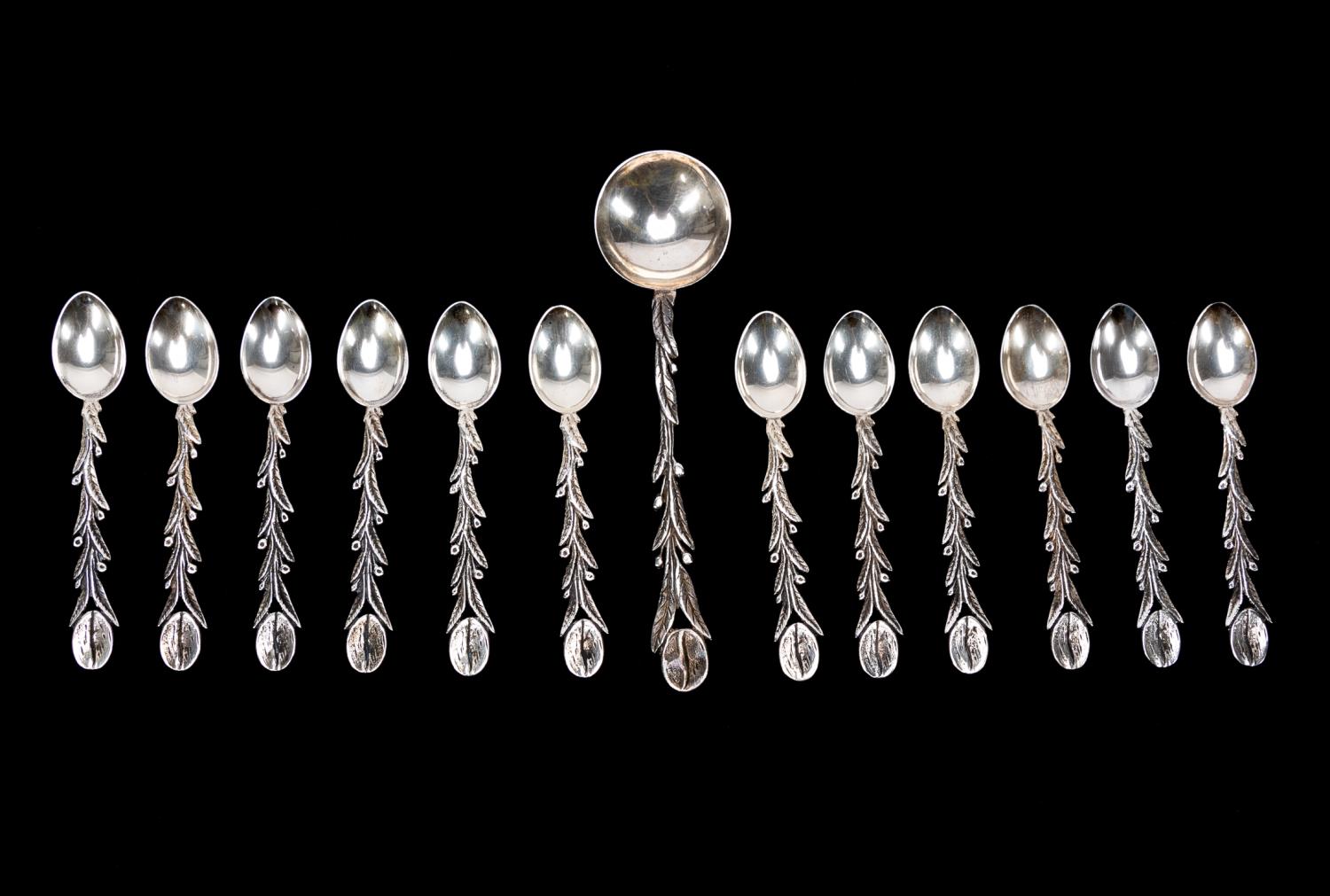 SET OF BRAZILIAN SILVER ESPRESSO