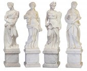 SET OF CARVED MARBLE GARDEN ST