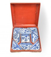 SET OF CHINESE B & W DISHES &