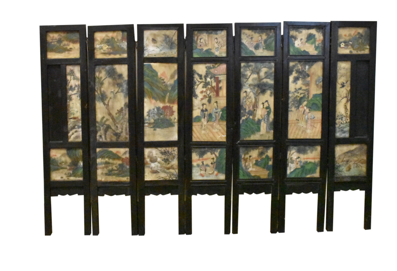 SET OF CHINESE ENAMELED MARBLE