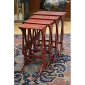 Set of Chinese export red lacq