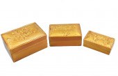 SET OF CHINESE GILT LACQUERED