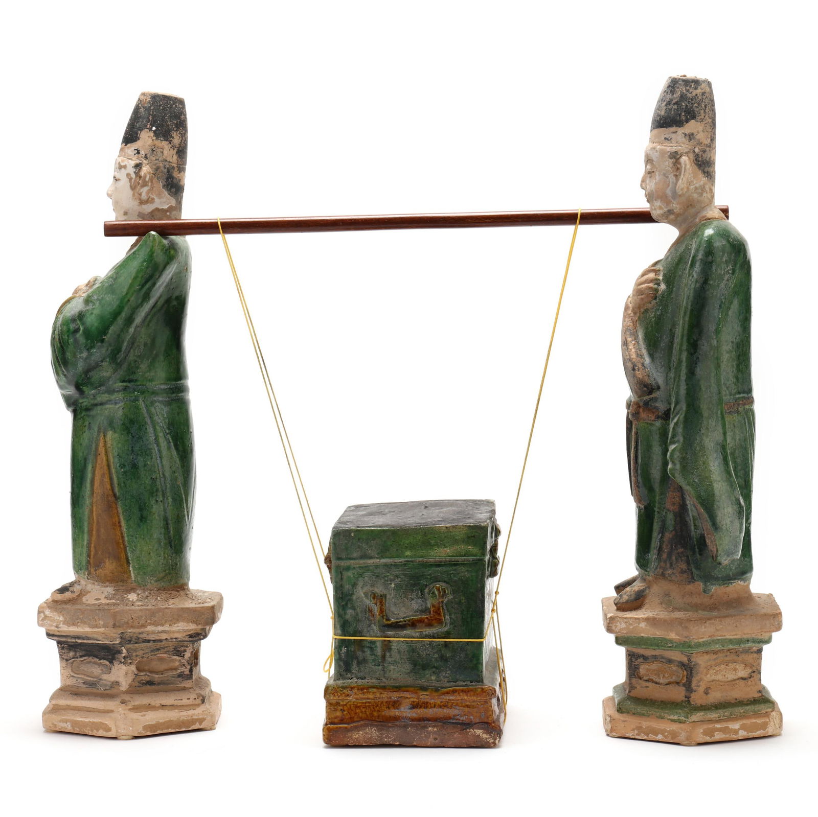 SET OF CHINESE GREEN AND AMBER