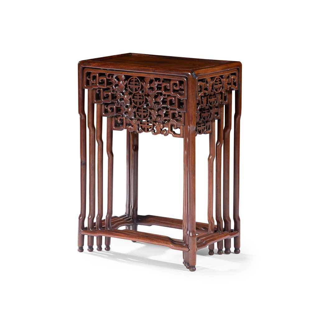 SET OF CHINESE HARDWOOD NESTING