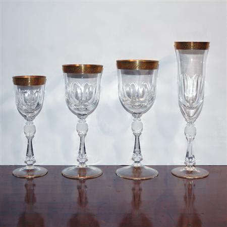 Set of Czechoslovakian Gilt