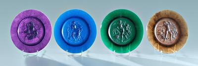Set of Daum four seasons plates: