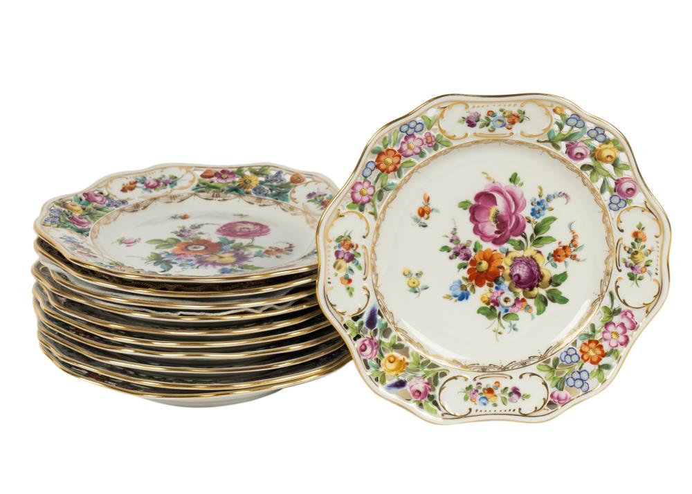 SET OF DRESDEN PORCELAIN