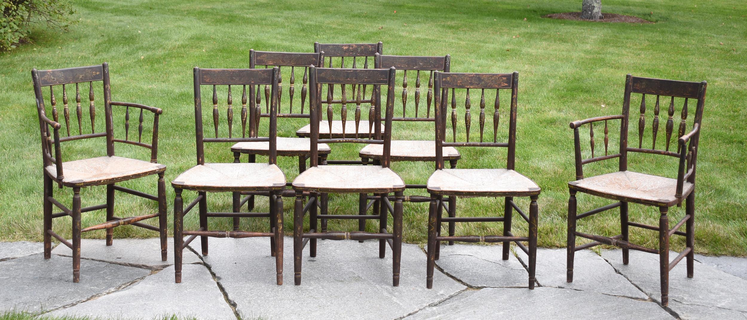 SET OF EIGHT 19TH C. AMERICAN