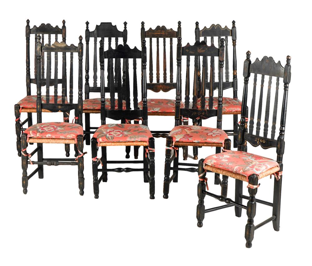 SET OF EIGHT AMERICAN PAINTED