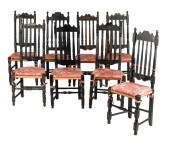 SET OF EIGHT AMERICAN PAINTED