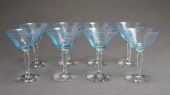 SET OF EIGHT BLUE-TO-CLEAR MAR