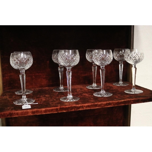 Set of eight Bohemian diamond cut