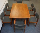 SET OF EIGHT BRAMIN TEAK AND T