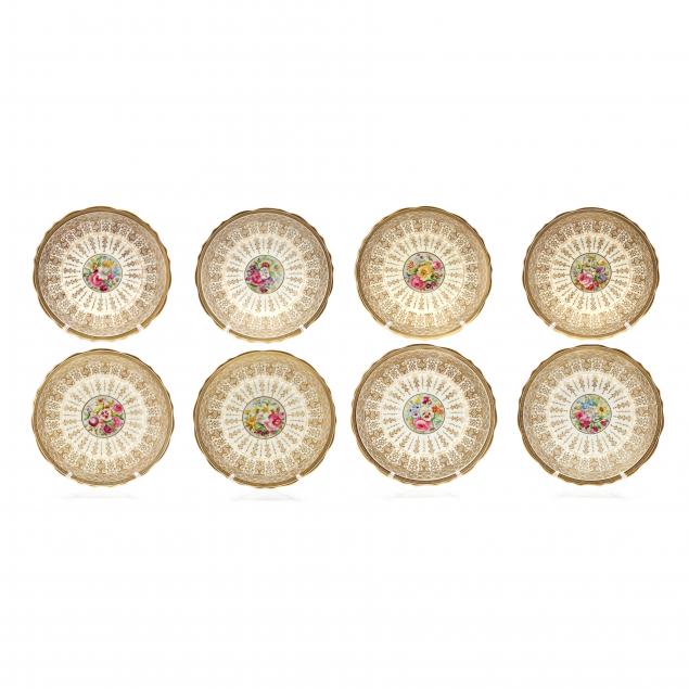 SET OF EIGHT CAULDON LUNCHEON