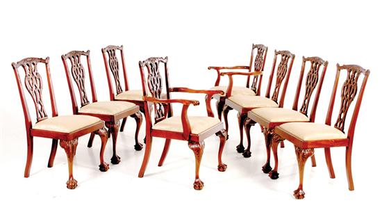 Set of eight Chippendale style
