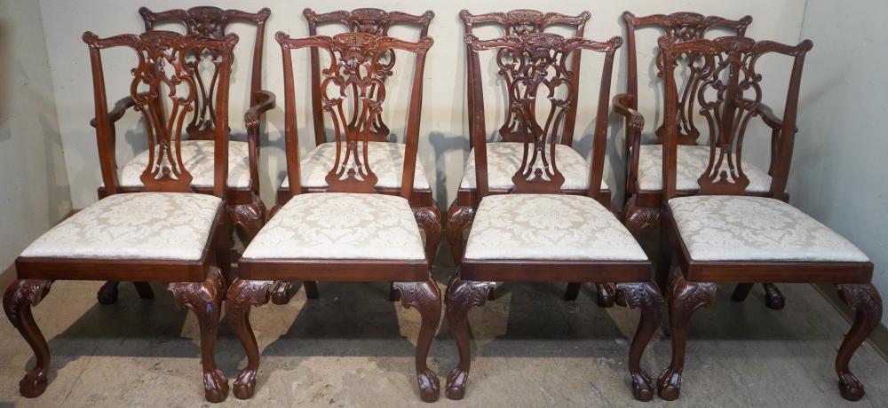 SET OF EIGHT CHIPPENDALE STYLE