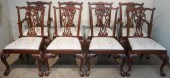 SET OF EIGHT CHIPPENDALE STYLE