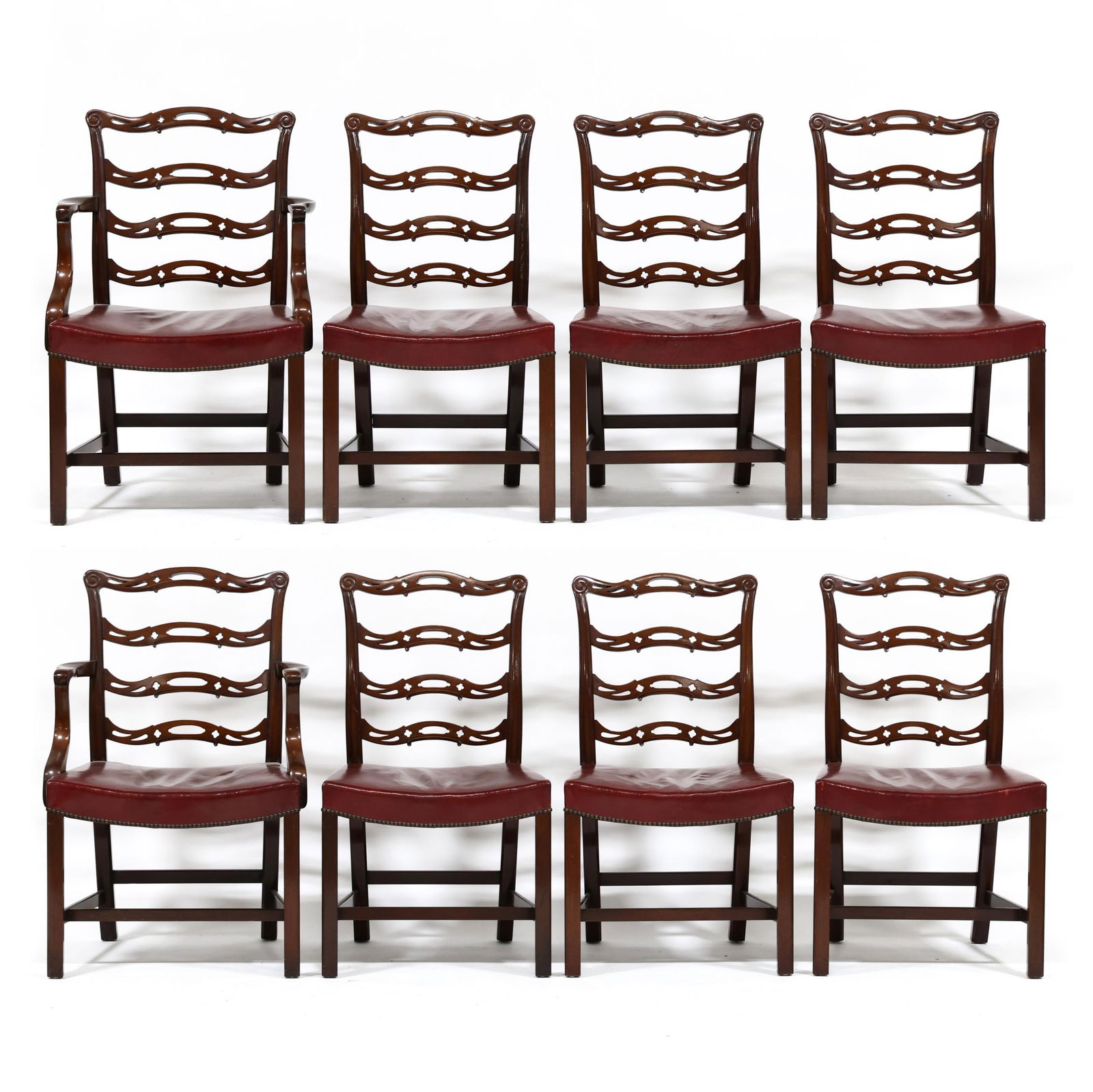 SET OF EIGHT CHIPPENDALE STYLE
