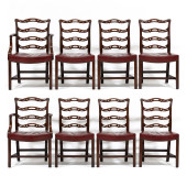 SET OF EIGHT CHIPPENDALE STYLE