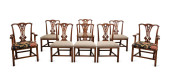 SET OF EIGHT CHIPPENDALE STYLE