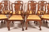 SET OF EIGHT CHIPPENDALE STYLE
