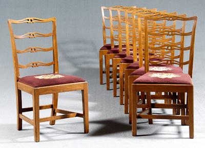 Set of eight Chippendale style