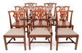SET OF EIGHT CHIPPENDALE-STYLE