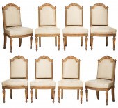 SET OF EIGHT CONTINENTAL CARVE