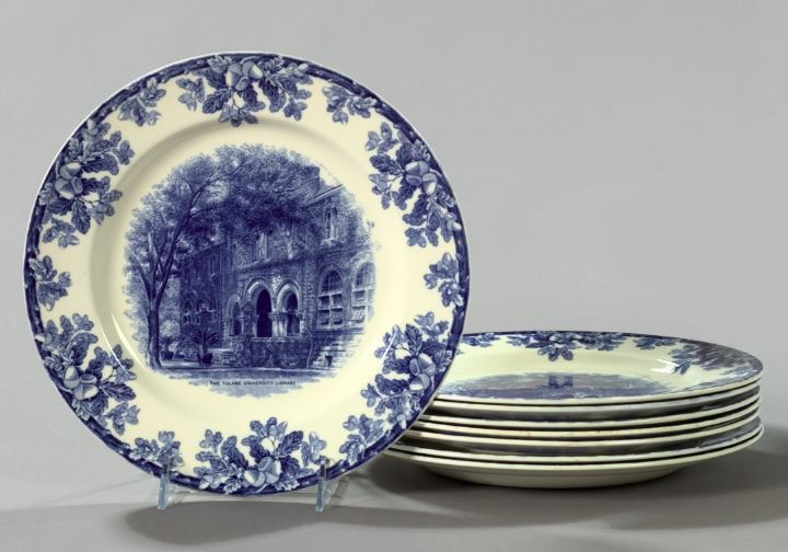 Set of Eight Copeland Spode Blue