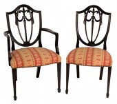 SET OF EIGHT CUSTOM MAHOGANY D