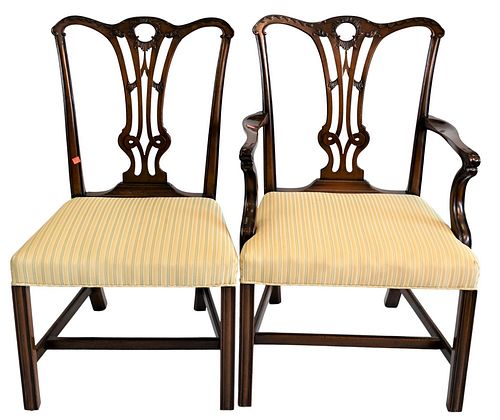 SET OF EIGHT CUSTOM MAHOGANY