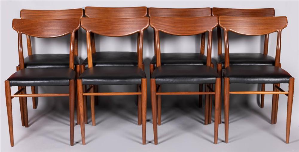 SET OF EIGHT DANISH MODERN TEAK