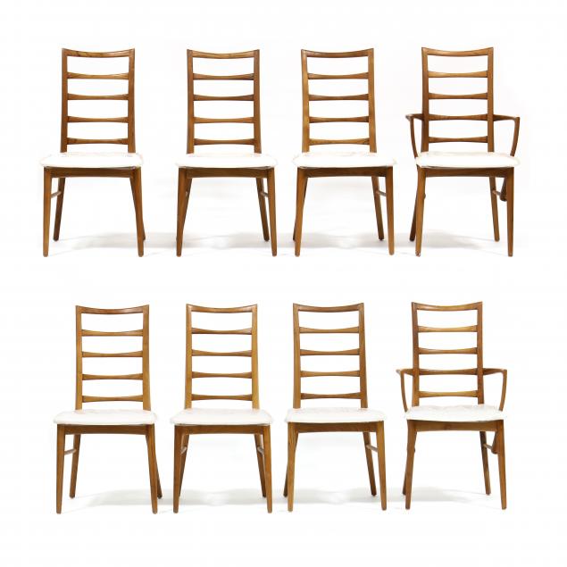SET OF EIGHT DANISH STYLE TEAK