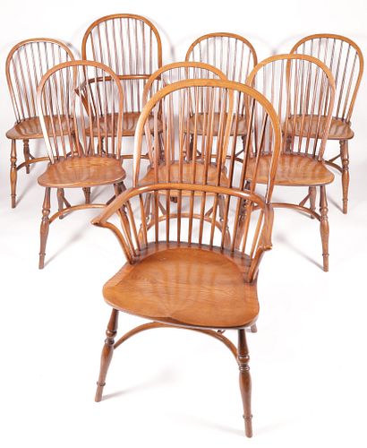 SET OF EIGHT ENGLISH BOWBACK