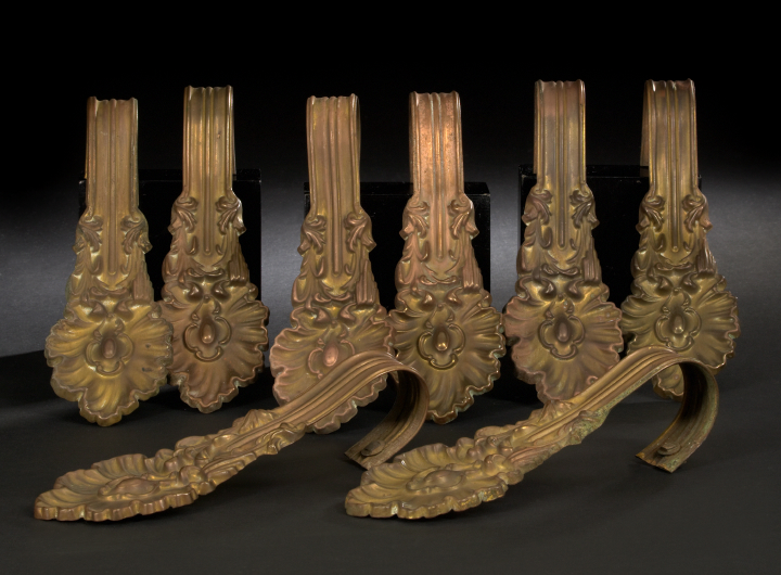 Set of Eight English Embossed and