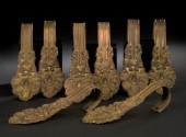 Set of Eight English Embossed